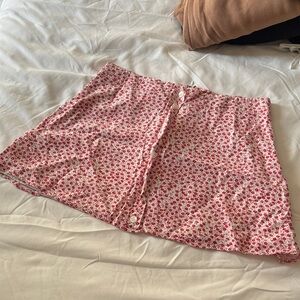 Anna Grace Pink Floral Skirt